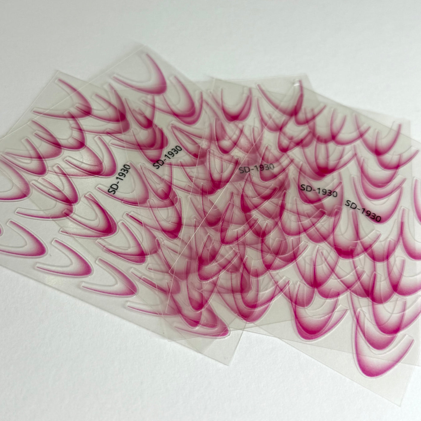 Ombré french stickers Pink