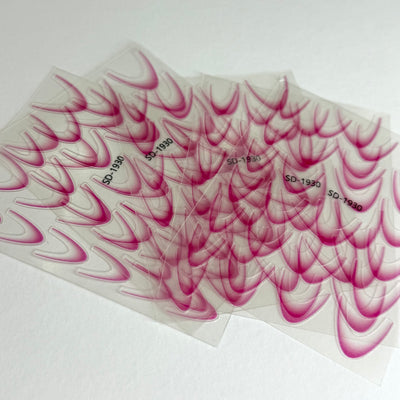 Ombré french stickers Pink