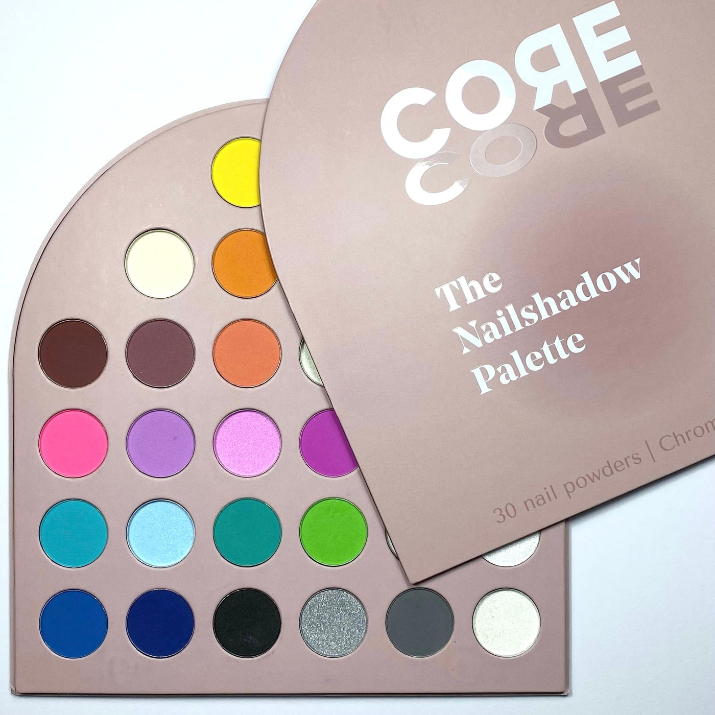 Nail Shadow Palette – 30 poudres et chrome