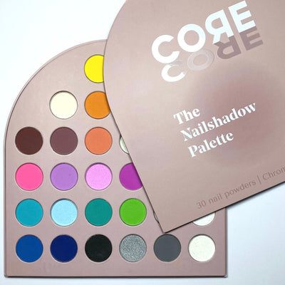 Nail Shadow Palette – 30 poudres et chrome