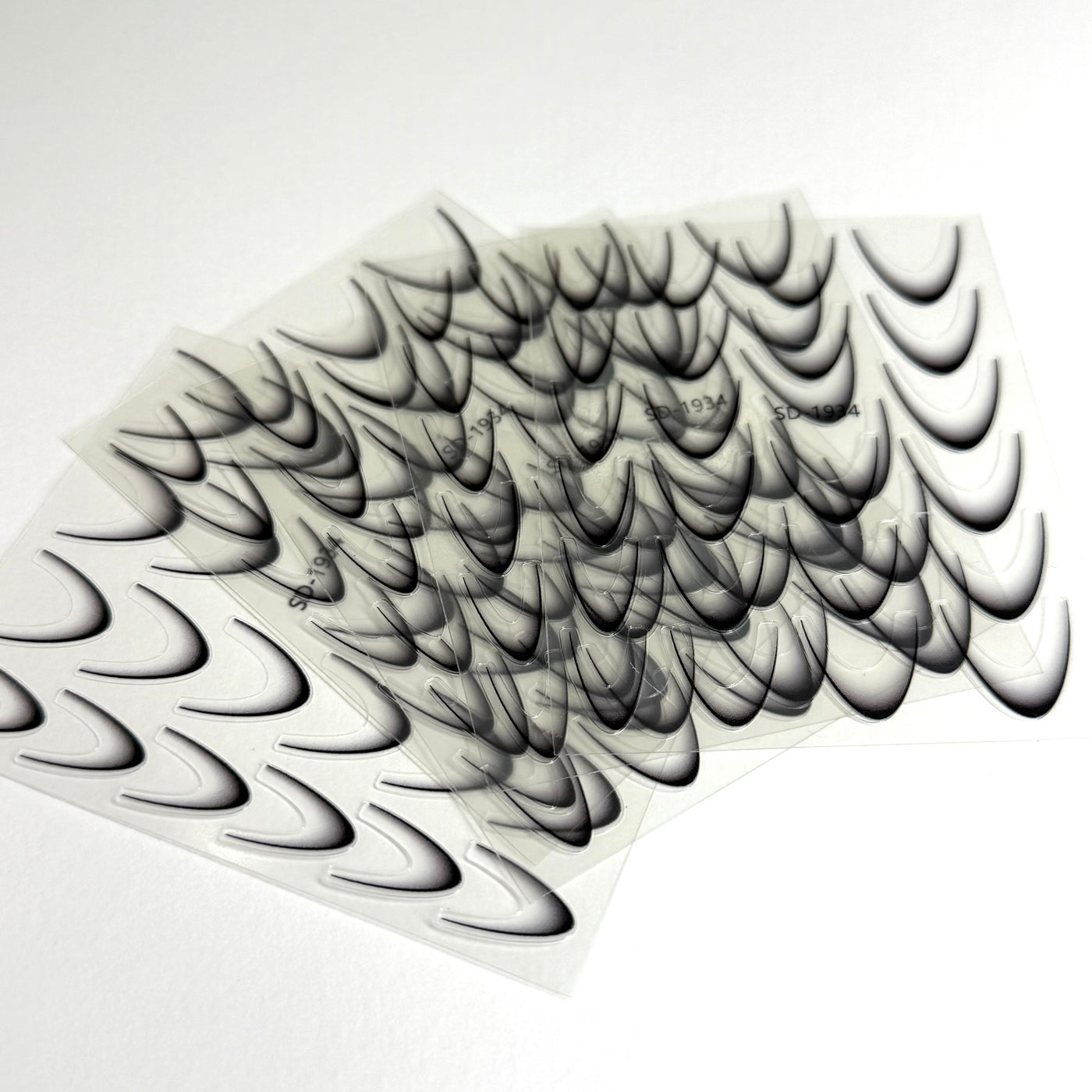Ombré french stickers Black