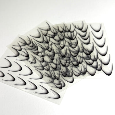 Ombré french stickers Black