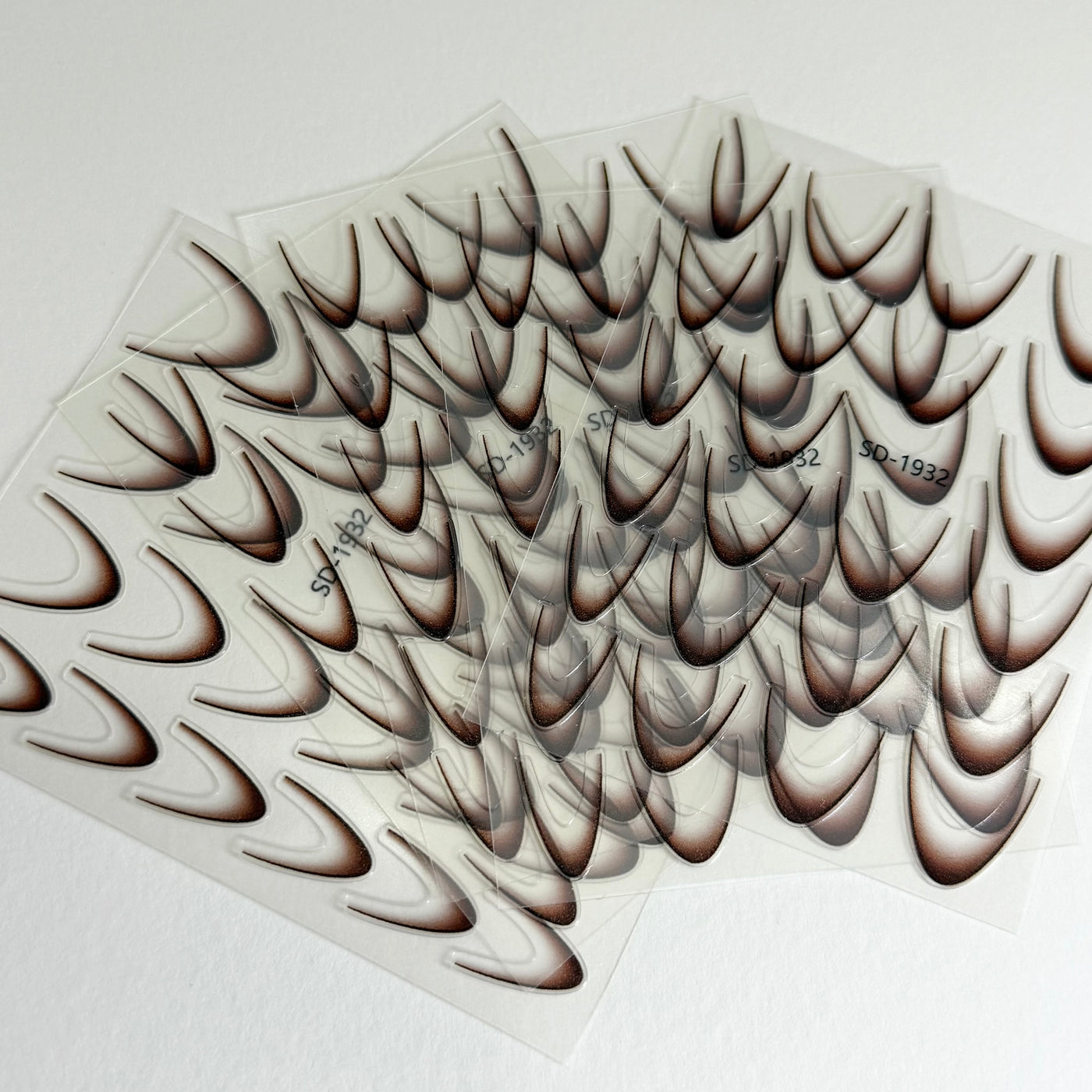 Ombré french stickers brown