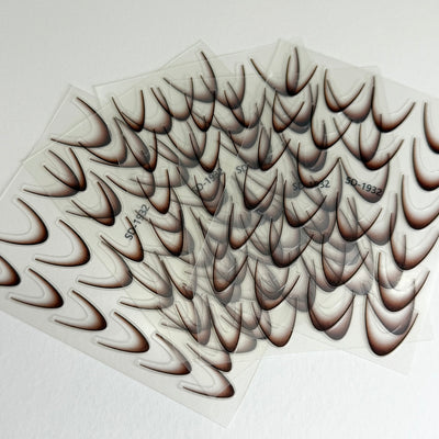 Ombré french stickers brown