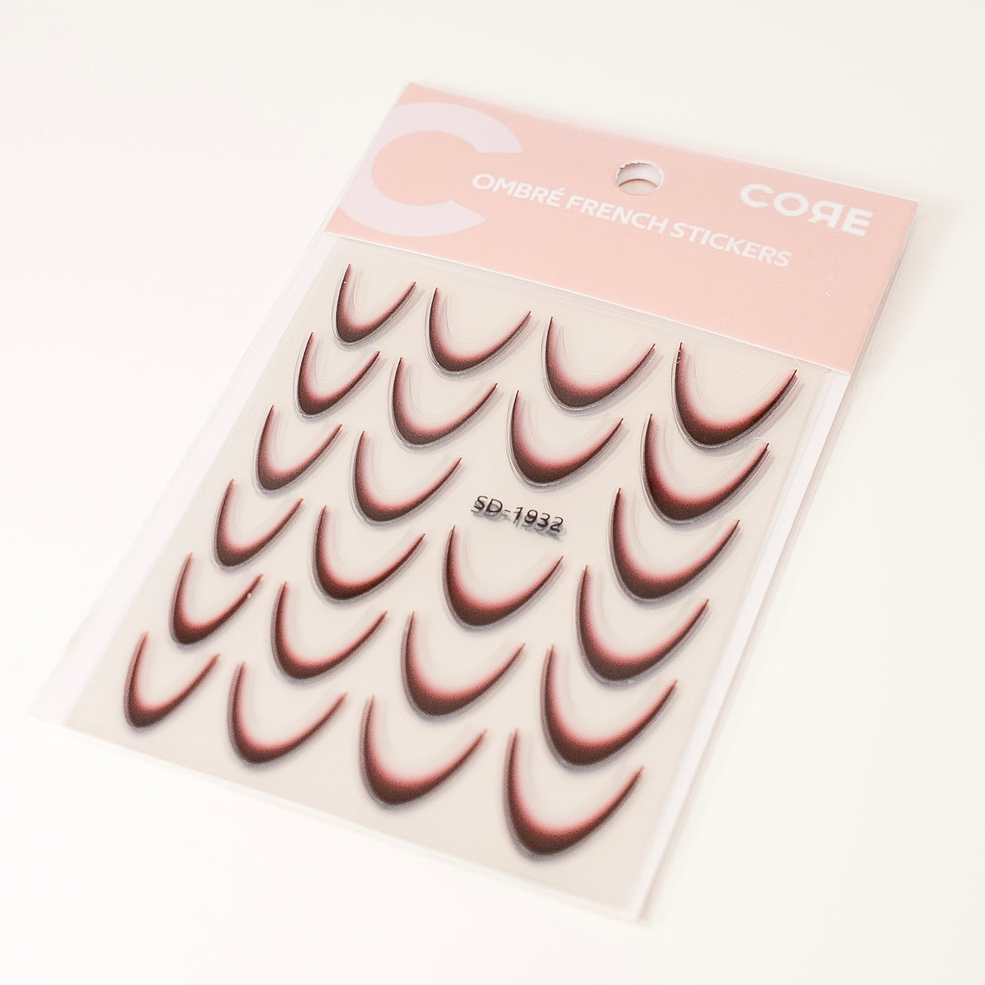 Ombré french stickers brown
