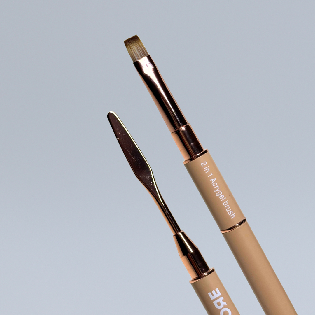 Nouveau design ! Pinceau Acrygel 2 en 1 Beige