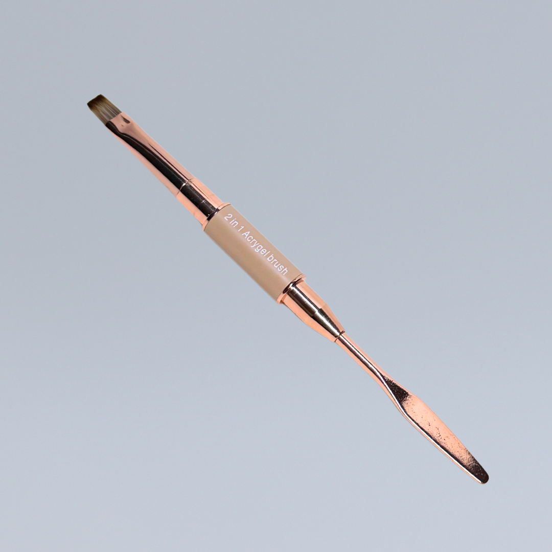 Nouveau design ! Pinceau Acrygel 2 en 1 Beige