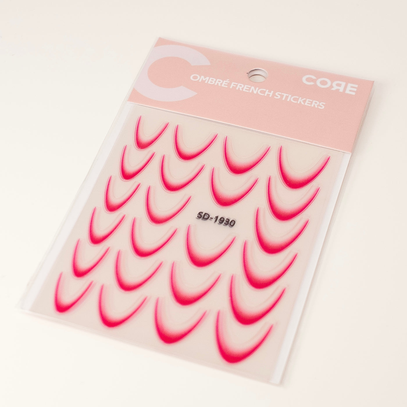 Ombré french stickers Pink