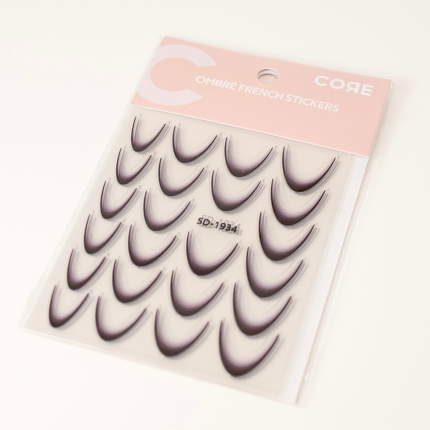Ombré french stickers Black